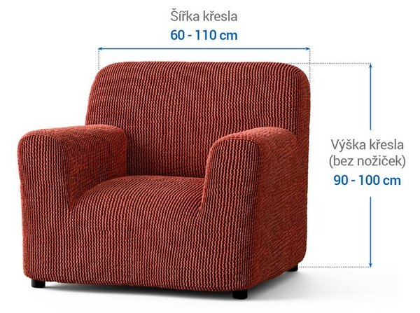 Bi-elastyczne pokrowce COSTINA miedziane fotel (sz. 60 - 110 cm)