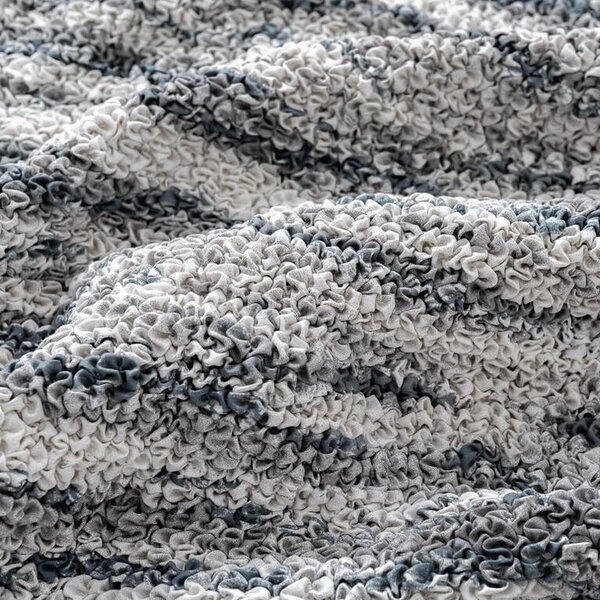 Bi-elastyczne pokrowce OCEANO NOWE szaroniebieskie pufa (40 x 40 x 40 cm)