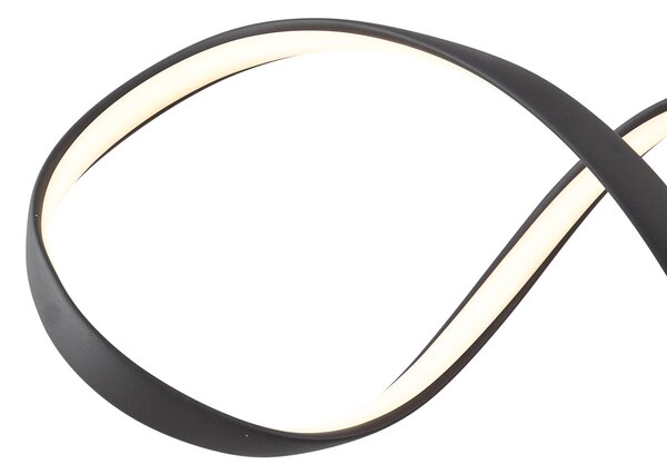 Designerska lampa wisząca czarna 100 cm z LED z 3-stopniową regulacją ściemniania - Wokkel