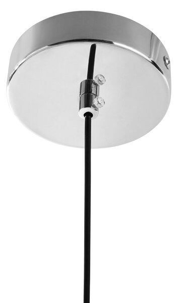 LAMPA WISZĄCA NOWOCZESNA CHROMOWANA BIAŁA KULA FREDICA 15