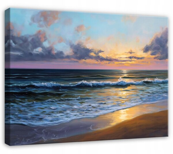 Obraz Na Płótnie Plaża Niebieski Do Sypialni Salonu 100x70