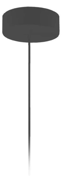 Pojedyncza lampa wisząca walec na czarnym stelażu - A0-R86