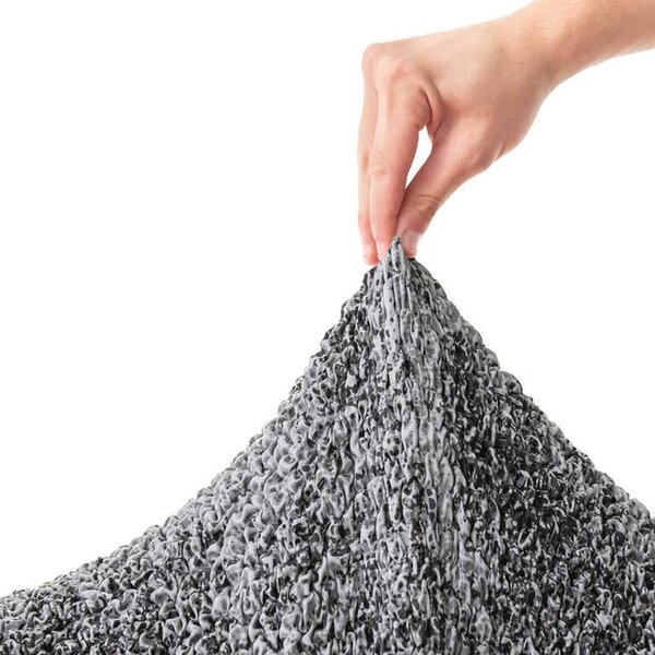 Bi-elastyczne pokrowce MARMO szare fotel relaks (sz. 70 - 90 cm)