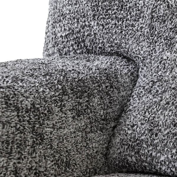 Bi-elastyczne pokrowce MARMO szare fotel relaks (sz. 70 - 90 cm)
