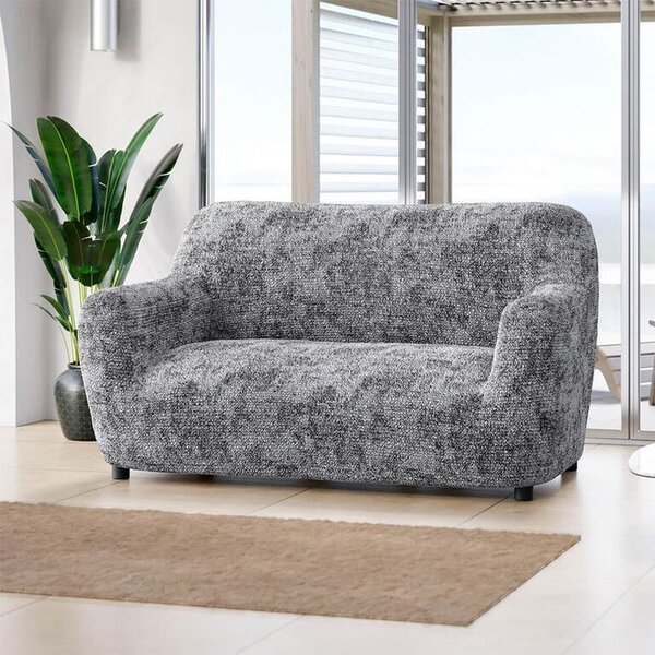 Bi-elastyczne pokrowce MARMO szare kanapa dwuosobowa (sz. 120 - 160 cm)