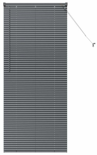 Nowoczesne żaluzje weneckie ciemnoszare z aluminium 175 x 80 cm