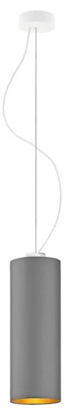 Lampa wisząca tuba glamour na białym stelażu - EX836-Boloniv - 5 kolorów