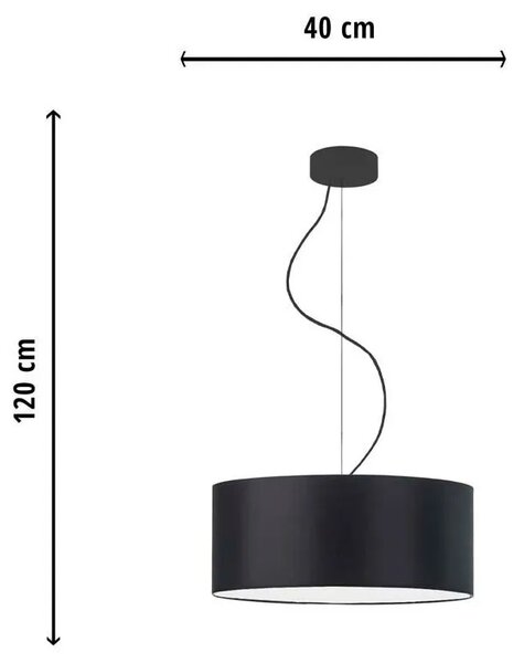 Okrągły żyrandol z abażurem 40 cm - T5-K46