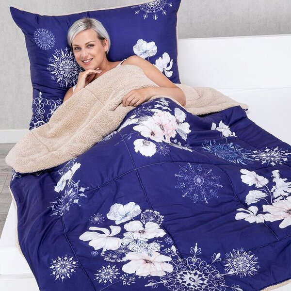 Pikowany barankowy koc Dual Feel FLORENCE 140 x 200 cm