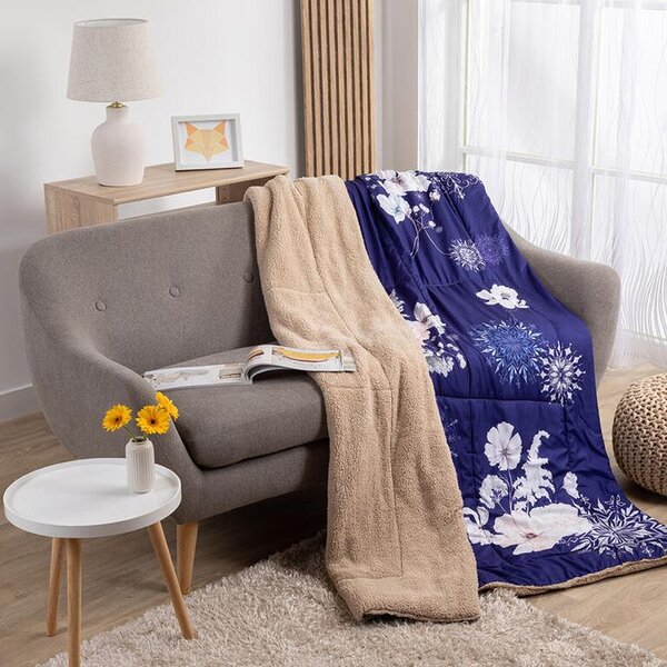 Pikowany barankowy koc Dual Feel FLORENCE 140 x 200 cm