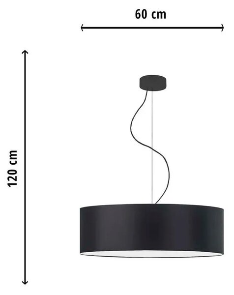 Nowoczesny żyrandol z abażurem 60 cm - F2-M36
