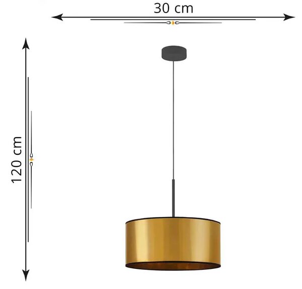 Złoty żyrandol w stylu glamour 30 cm - EX871-Sintrev