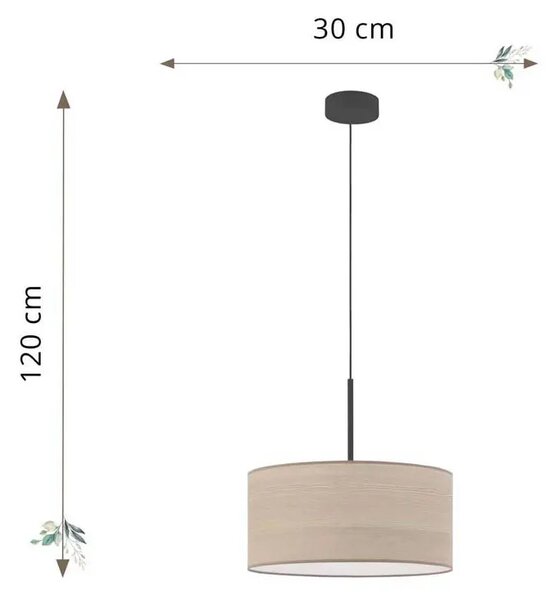 Skandynawski żyrandol z abażurem 30 cm wybór kolorów A9-G71