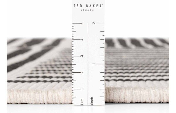 Czarno-kremowy okrągły dywan odpowiedni na zewnątrz ø 160 cm Haringey Bounds – Ted Baker