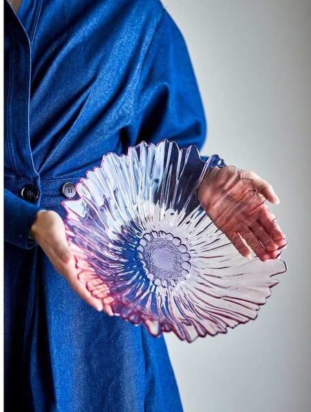 Jasnoróżowa szklana misa ø 31 cm Mariko – Bloomingville