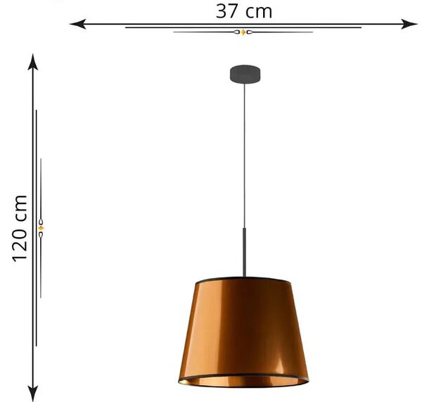 Miedziany żyrandol z regulacją wysokości - 3X EX885 T3-D48