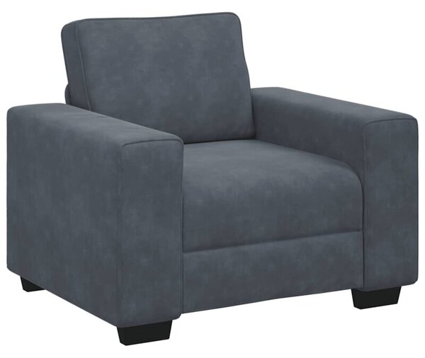 Sofa fotel ciemnoszary 100x77x82 cm aksamit