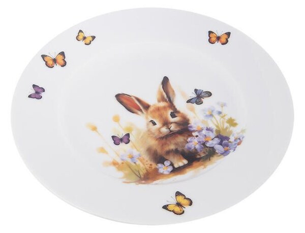 Zestaw talerzy deserowych porcelanowych WIOSNA zając 20 cm 2 szt