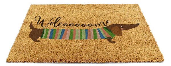 Wycieraczka z włókna kokosowego 40x60 cm Welcome Sausage Dog – Artsy Doormats