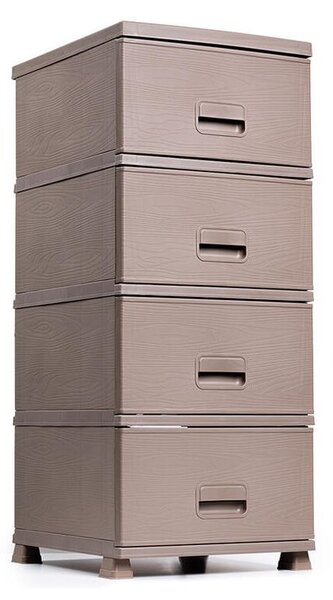 Komoda plastikowa MEGAPLAST NATURA mocca