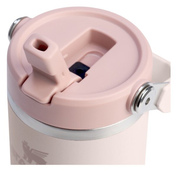 Jasnoróżowy termos ze stali nierdzewnej 410 ml IceFlow™ Flip Straw 2.0 Tumbler Rose Quartz – Stanley