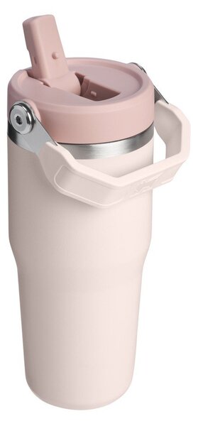 Jasnoróżowy termos ze stali nierdzewnej 410 ml IceFlow™ Flip Straw 2.0 Tumbler Rose Quartz – Stanley