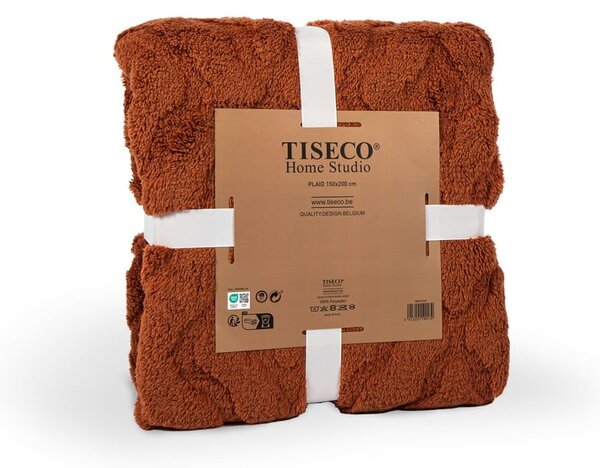 Czerwonopomarańczowy koc z mikropluszu 150x200 cm Rena – Tiseco Home Studio