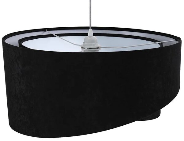 Czarno-biała asymetryczna lampa wisząca - 4X EX973 M6-B11