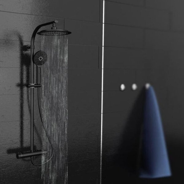 SCHÜTTE Panel prysznicowy MADURA FRESH, matowy czarny