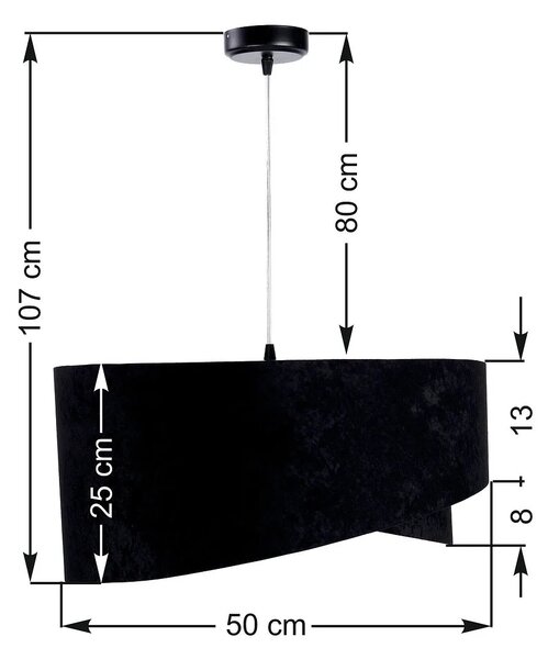 Czarno-złota lampa wisząca nad stół - EX973 D5-B28