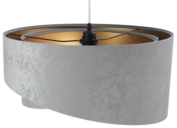 Szaro-złota lampa wisząca glamour - EX974 P0-F58