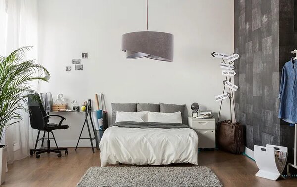 Szaro-srebrna lampa wisząca asymetryczna - EX974 K5-N27