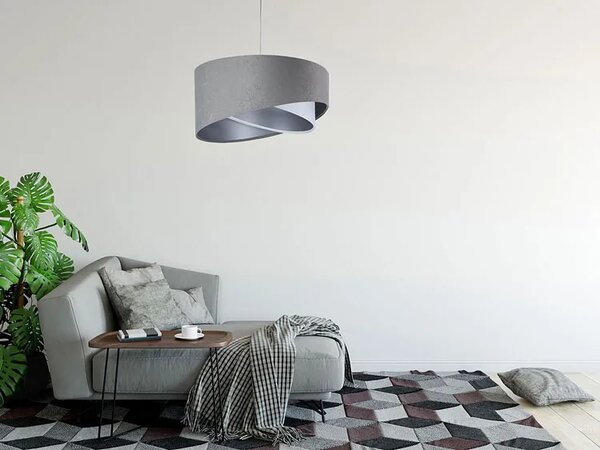 Szara asymetryczna lampa wisząca - 4X EX979 N9-D28