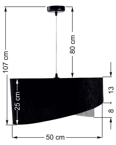 Czarno-szara nowoczesna lampa wisząca - EX980 C8-F38