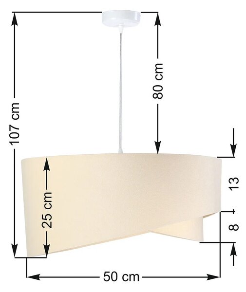 Skandynawska lampa wisząca welurowa - EX984-Moliva