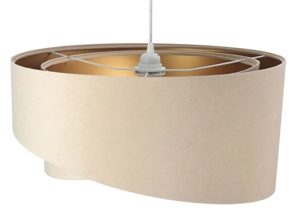 Beżowo-złota lampa wisząca glamour - 6X EX982 S1-Z24