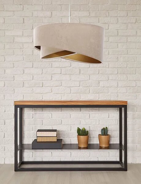 Beżowo-złota lampa wisząca glamour - 6X EX982 S1-Z24
