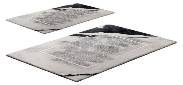 Szarobeżowe dywaniki łazienkowe zestaw 2 szt. 60x100 cm CT – Foutastic
