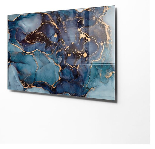 Szklany obraz 100x70 cm Dark Marble – Wallity
