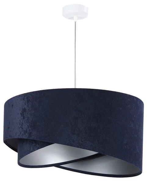 Granatowo-srebrna asymetryczna lampa wisząca - 3X EX985 P7-E25