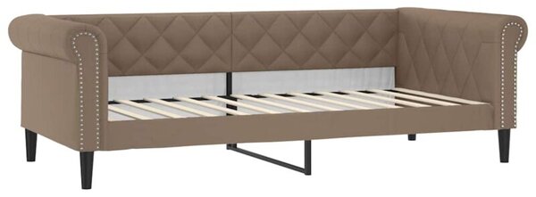 Sofa z funkcją spania, cappuccino, 80x200 cm, sztuczna skóra