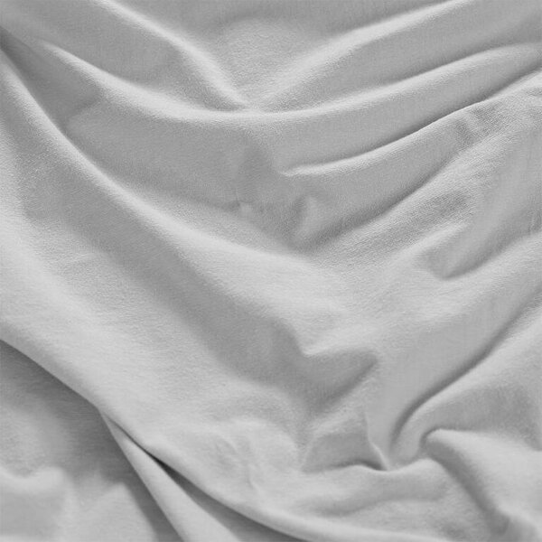 Napinane prześcieradło Jersey z elastanem szare 90 x 200 cm
