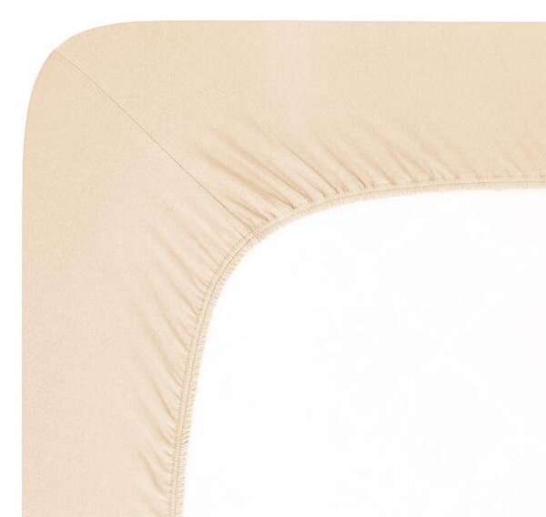 Napinane prześcieradło Jersey z elastanem kawowe zestaw 2 szt. 90 x 200 cm