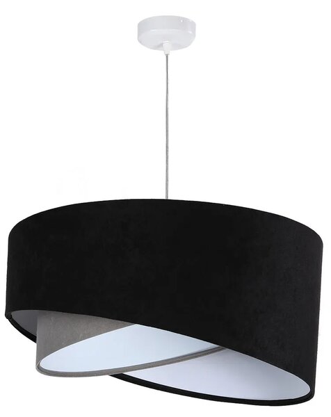 Czarno-szara nowoczesna lampa wisząca - 3X EX986 R6-W83