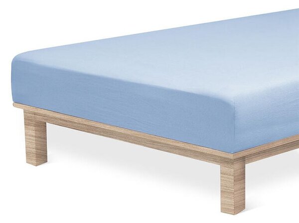 Napinane prześcieradło Jersey z elastanem niebieskie 90 x 200 cm