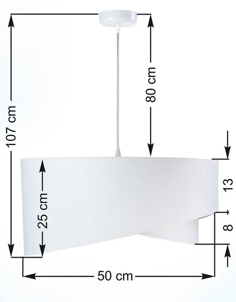 Biało pomarańczowa skandynawska lampa wisząca 22X EX990 A6-R07