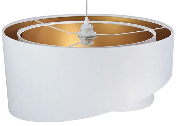 Biało-złota lampa wisząca nad stół W9-P87