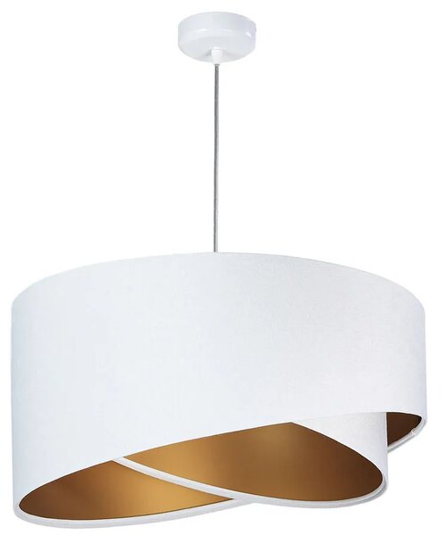 Biało-złota lampa wisząca nad stół W9-P87