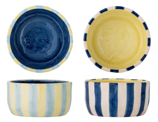 Żółte/niebieskie ceramiczne miski zestaw 2 szt. 300 ml Phoenix – Bloomingville