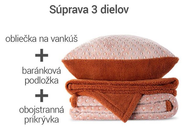 Barankowy zestaw POLKA karmelowy 3 szt